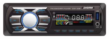  Digma DCR-300B, 1DIN, 4X45, USB/SD, AUX-