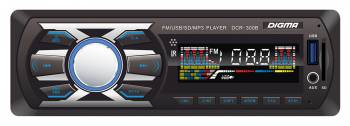  Digma DCR-300B, 1DIN, 4X45, USB/SD, AUX-