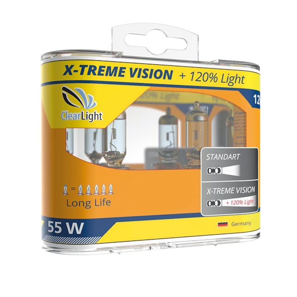   Clearlight  H11 X-treme-vision+120%Light 12V-55W 1 .