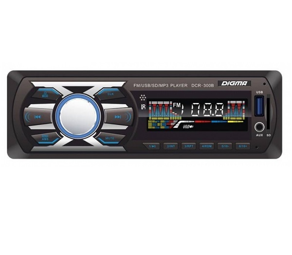  Digma DCR-310B, 1DIN, 4X45, USB/SD, AUX-