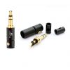Jack 3,5 мм коннектор Rich Tech 401 прямой, черный (цена за 1 шт.) под пайку
